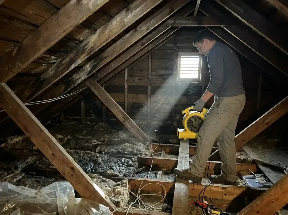 attic-water-damage-drying-proc-007 — frequently asked questions, Emergency Water Extraction & 24/7 Flood Response in Red Win…